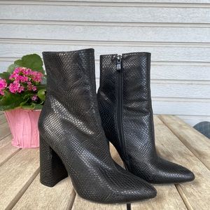Black Snakeskin booties
